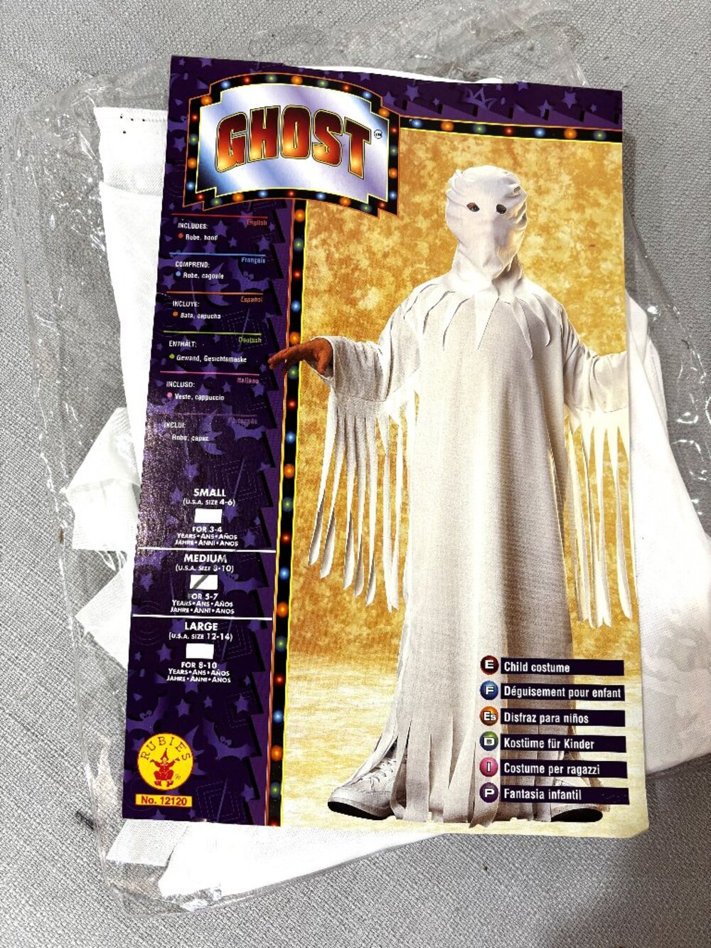 Ghostly Ghost Costume Child Sz 8-10